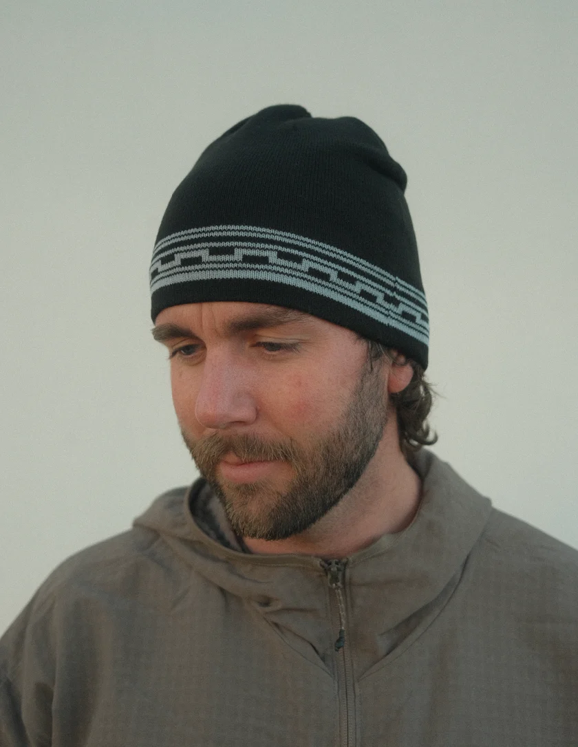 Blue Bison Black Ice Beanie Skull Cap - Image 3