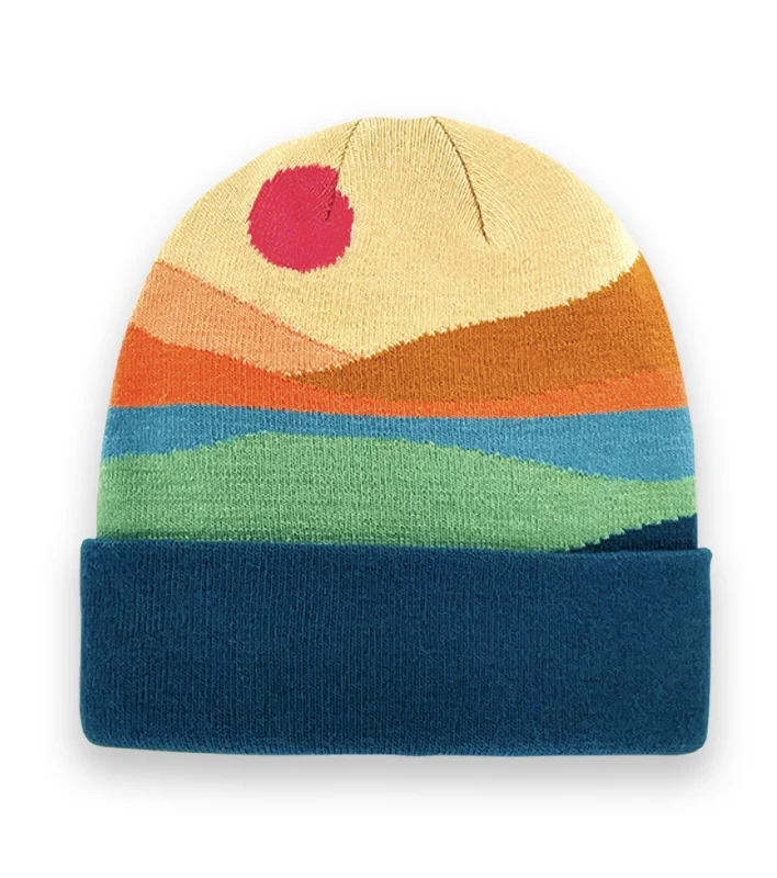 Sunset Landscape Knit Beanie